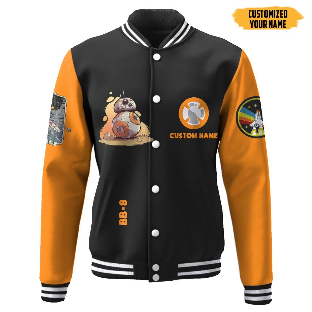 Gearhuman 3D Star Wars BB 8 Custom Name Baseball Jacket GK210146 Baseball Jacket Baseball Jacket XS 