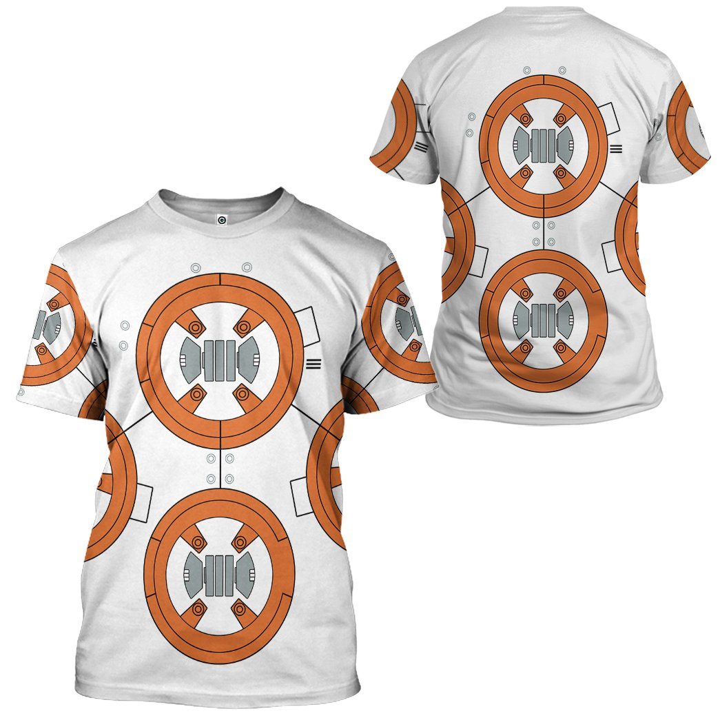 Gearhuman 3D Star Wars BB8 Cosplay Custom Tshirt Hoodie Apparel GK110111 3D Apparel 