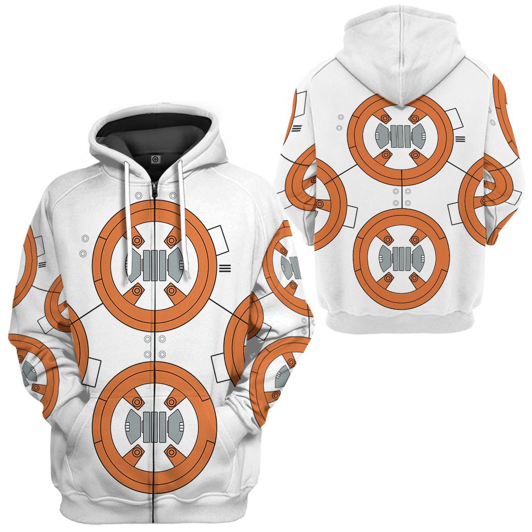 Gearhumans 3D S.W BB8 Cosplay Custom Tshirt Hoodie Apparel