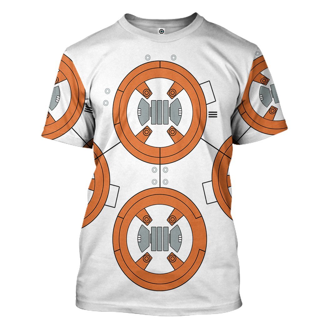 Gearhuman 3D Star Wars BB8 Cosplay Custom Tshirt Hoodie Apparel GK110111 3D Apparel T-Shirt S 
