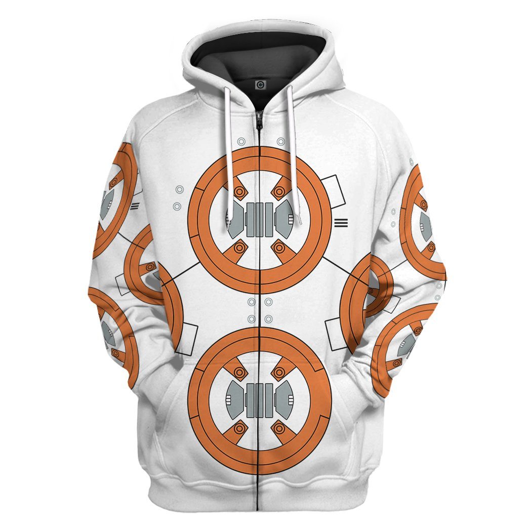 Gearhumans 3D S.W BB8 Cosplay Custom Tshirt Hoodie Apparel