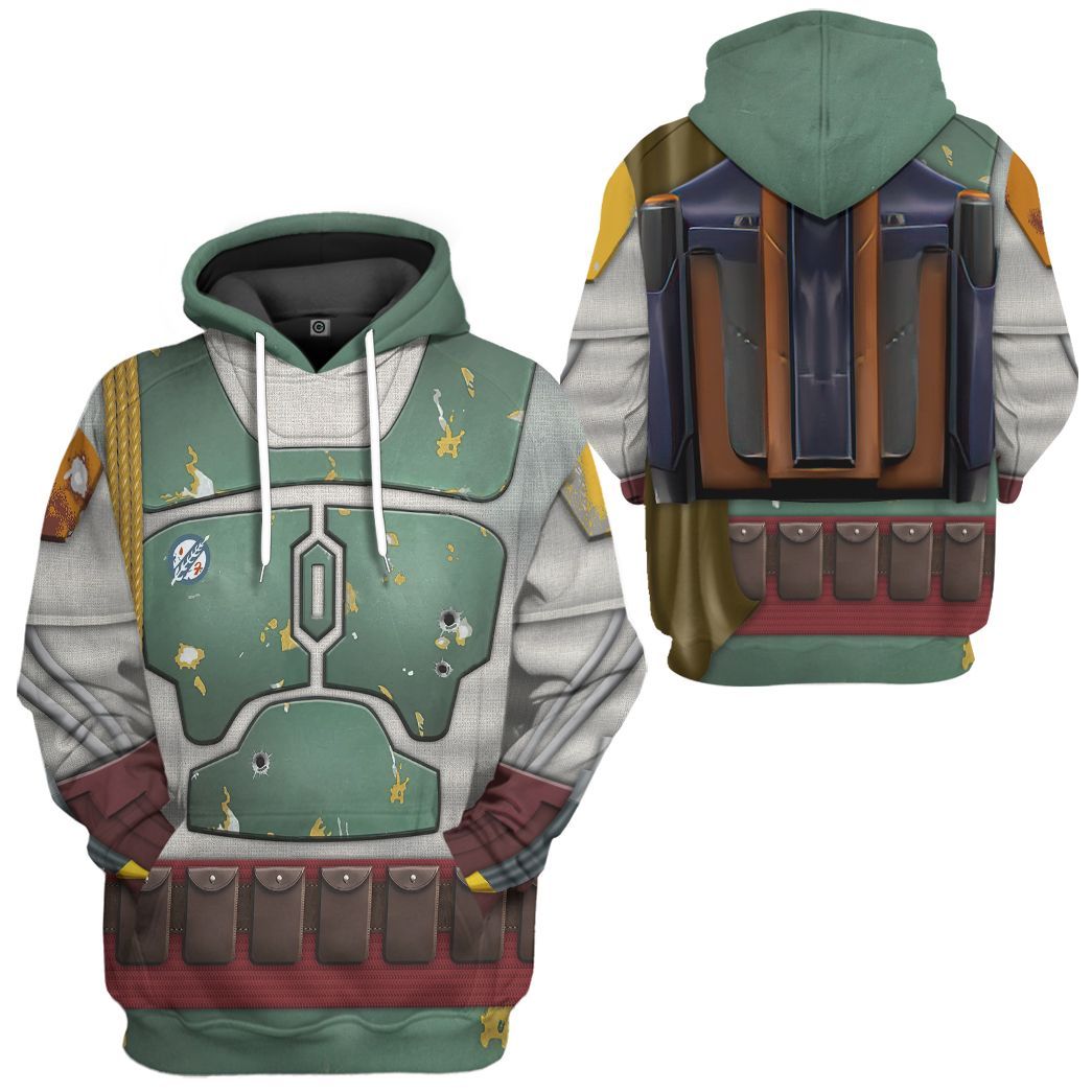 Gearhumans 3D Star Wars Boba Fett Tshirt Hoodie Apparel