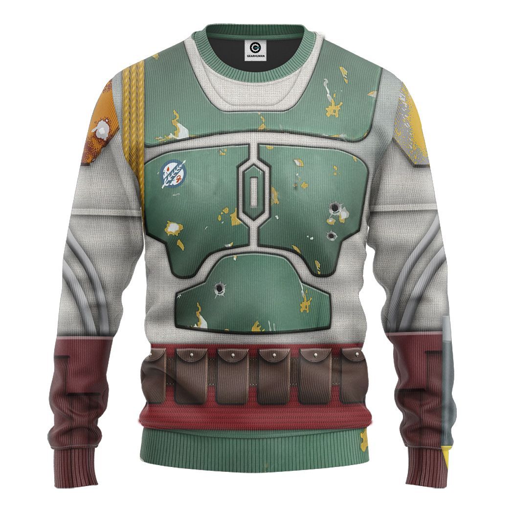 Gearhumans 3D Star Wars Boba Fett Tshirt Hoodie Apparel