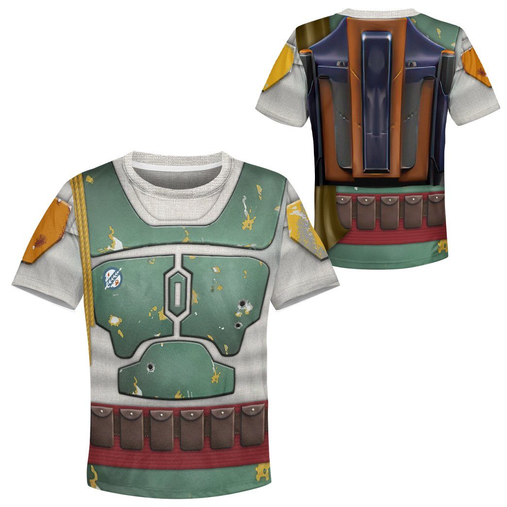 Gearhuman 3D Star Wars Boba Fett Tshirt Hoodie Apparel Kids GB05015 Kid 3D Apparel 