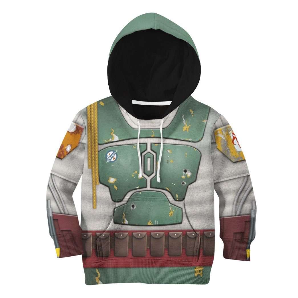 Gearhuman 3D Star Wars Boba Fett Tshirt Hoodie Apparel Kids GB05015 Kid 3D Apparel Hoodie S 