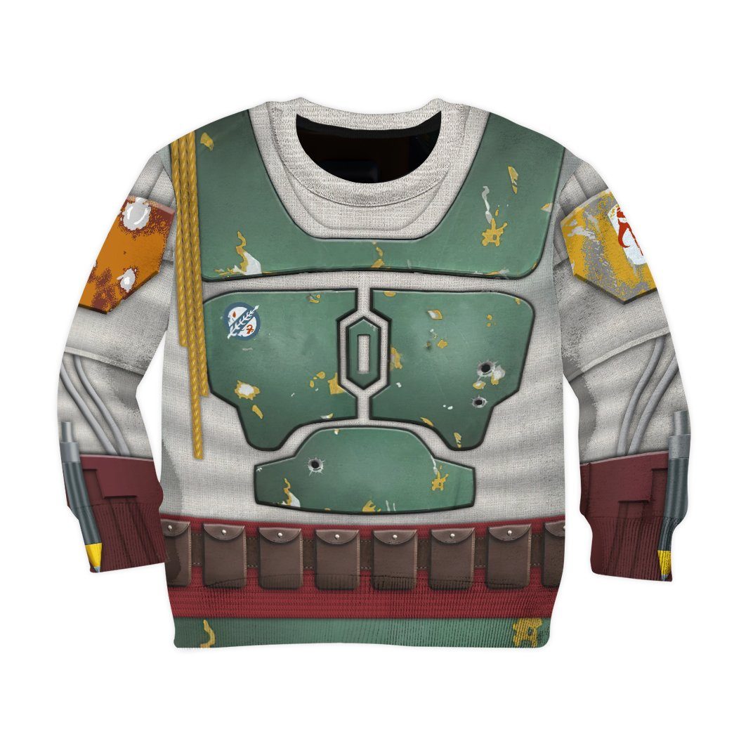 Gearhuman 3D Star Wars Boba Fett Tshirt Hoodie Apparel Kids GB05015 Kid 3D Apparel Long Sleeve S 