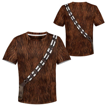 Gearhumans 3D Star Wars ChewBacca Set Custom Kid Tshirt Hoodie Appreal