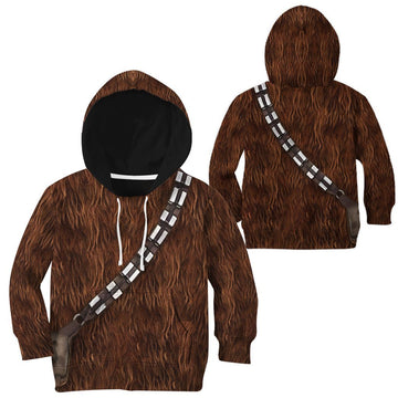 Gearhuman 3D Star Wars ChewBacca Set Custom Kid Tshirt Hoodie Appreal GK110122 Kid 3D Apparel 