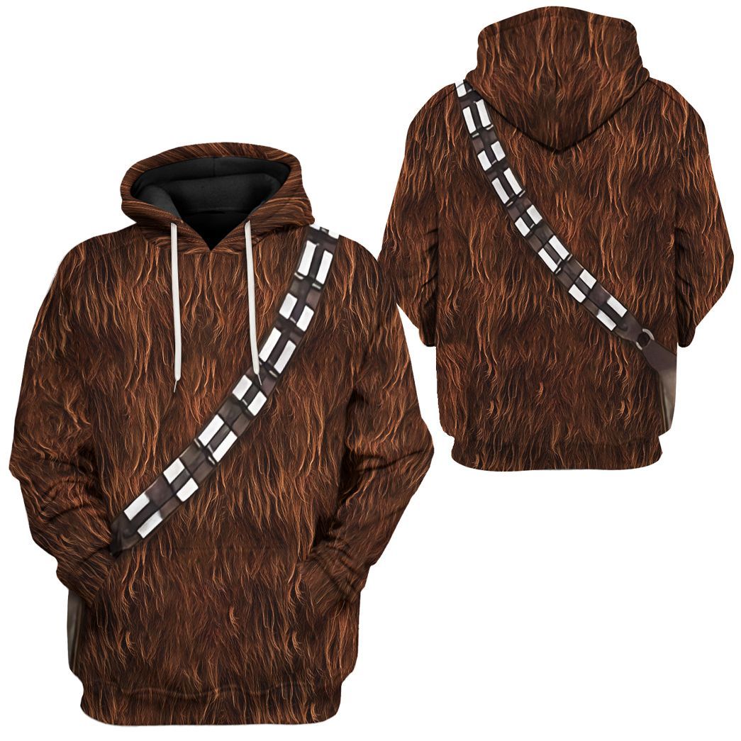 Gearhumans 3D Star Wars ChewBacca Set Custom Tshirt Hoodie Apparel