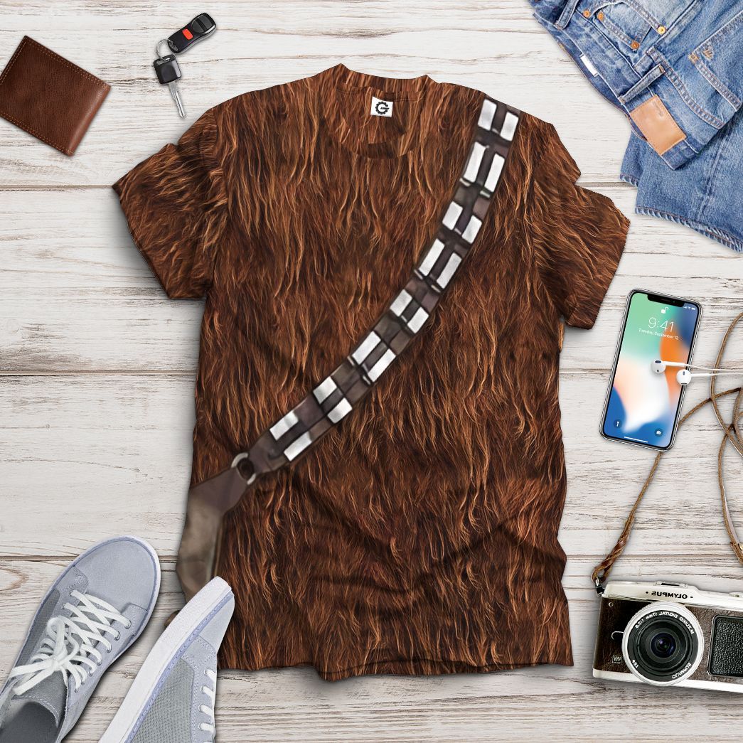 Gearhuman 3D Star Wars ChewBacca Set Custom Tshirt Hoodie Apparel CK26116 3D Apparel 