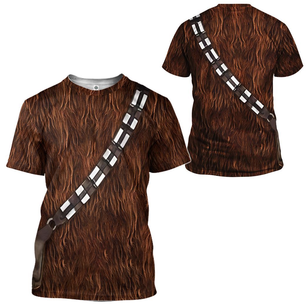 Gearhuman 3D Star Wars ChewBacca Set Custom Tshirt Hoodie Apparel CK26116 3D Apparel 