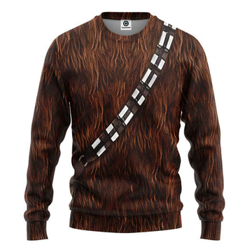 Gearhuman 3D Star Wars ChewBacca Set Custom Tshirt Hoodie Apparel CK26116 3D Apparel Long Sleeve S 