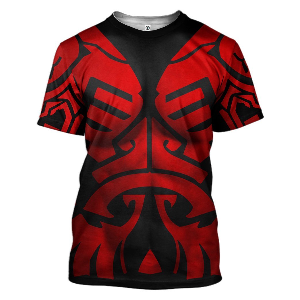 Gearhuman 3D Star Wars Darth Maul Cosplay Custom Tshirt Hoodie Apparel GK190119 3D Apparel T-Shirt S 