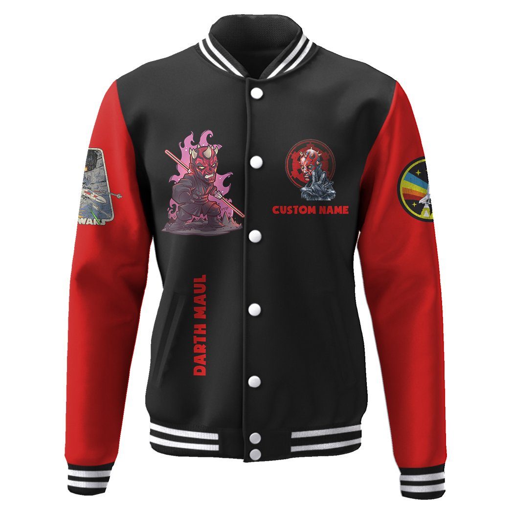 Gearhuman 3D Star Wars Darth Maul Custom Name Baseball Jacket GK210120 Baseball Jacket 