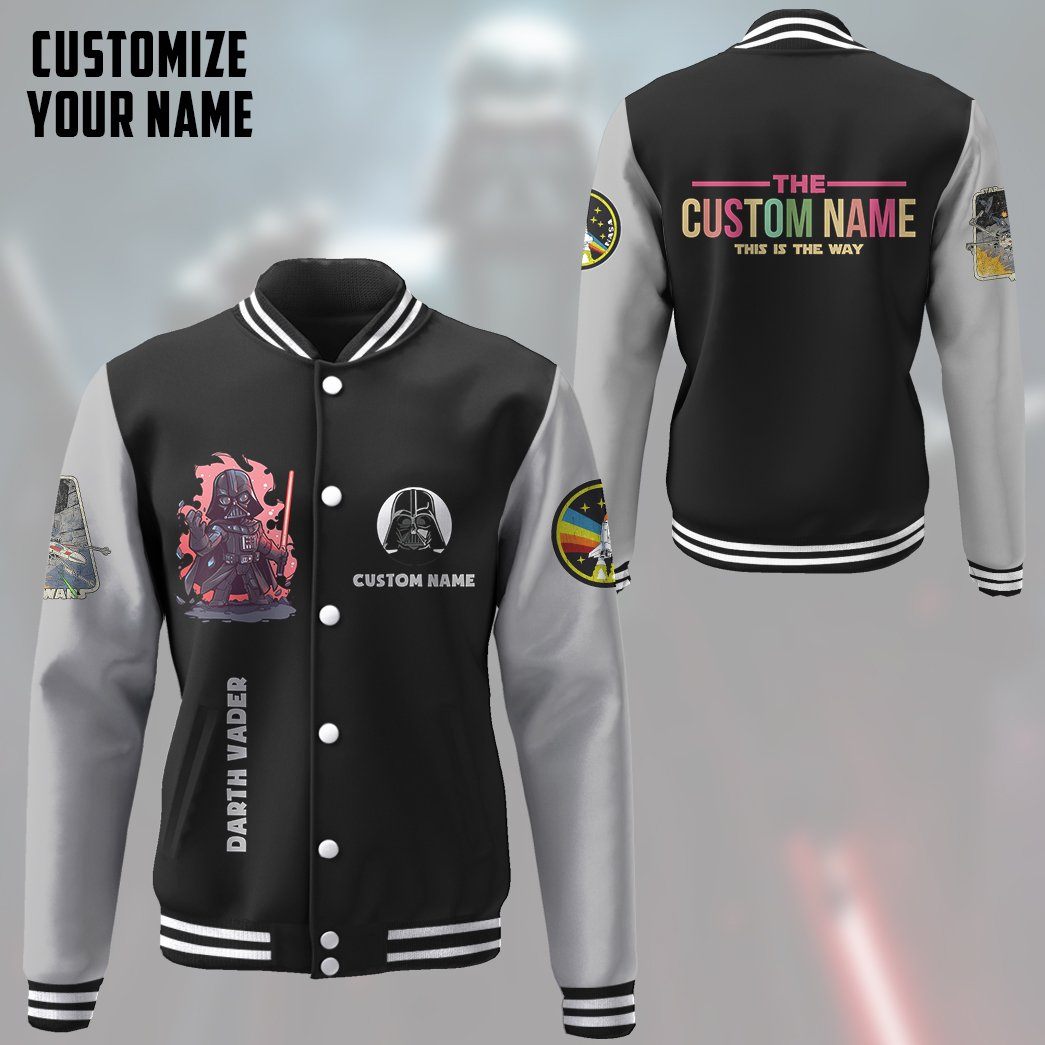 Gearhuman 3D Star Wars Darth Vader Custom Name Baseball Jacket GK210127 Baseball Jacket 