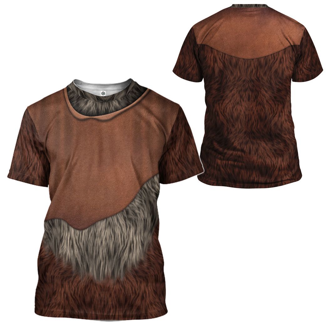 Gearhuman 3D Star Wars Ewok Tshirt Hoodie Apparel CK261120 3D Apparel T-Shirt S 