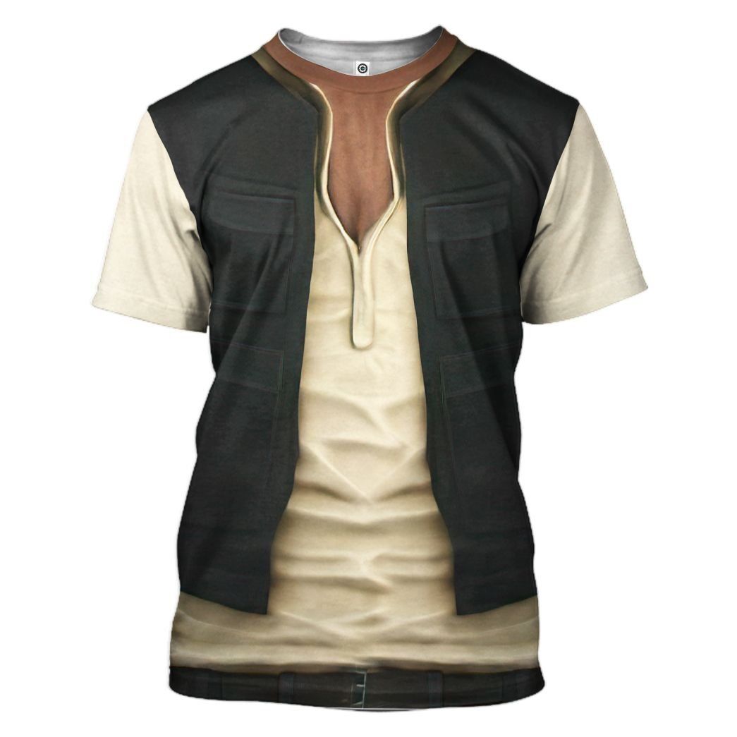 Gearhuman 3D Star Wars Han Solo Set Custom Tshirt Hoodie Appreal CK26112 3D Apparel T-Shirt S 