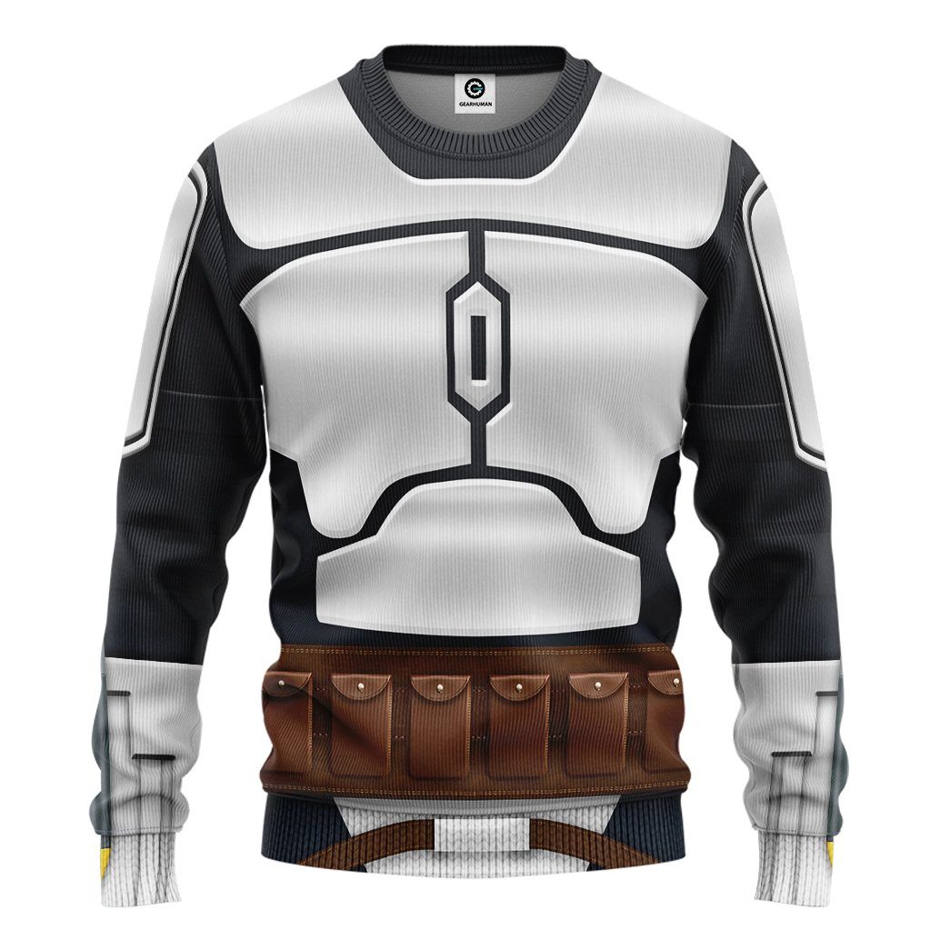 Gearhuman 3D Star Wars Jango Fett Costume Tshirt Hoodie Apparel GK20014 3D Apparel Long Sleeve S 