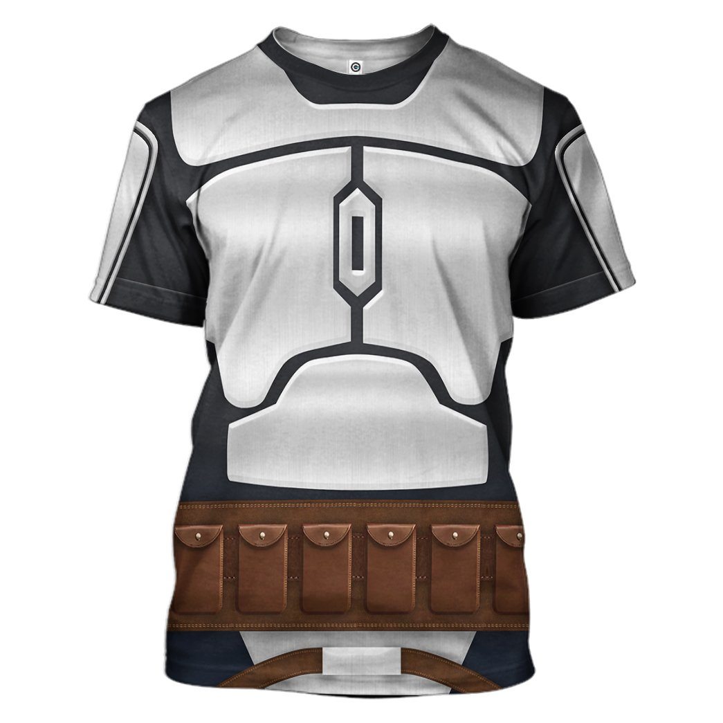 Gearhuman 3D Star Wars Jango Fett Costume Tshirt Hoodie Apparel GK20014 3D Apparel T-Shirt S 