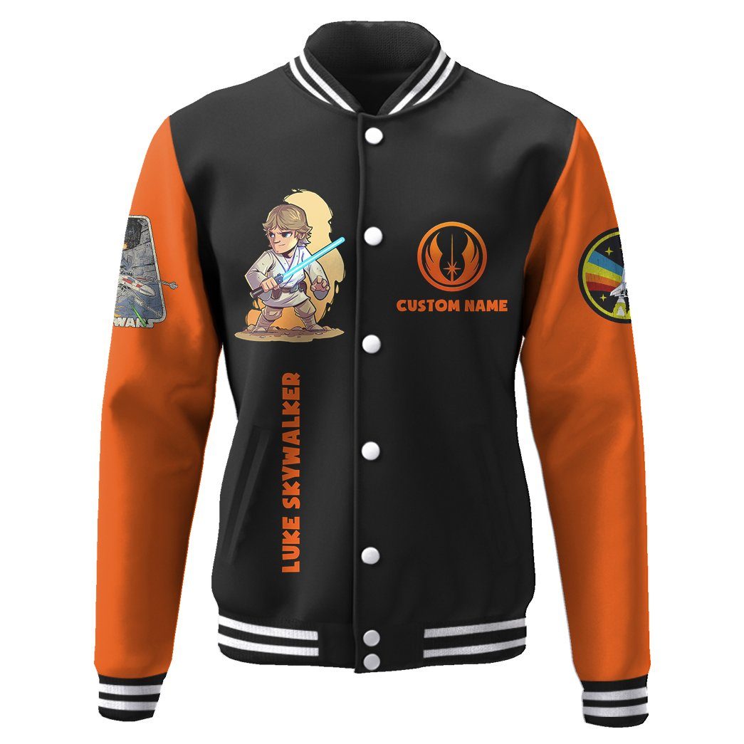 Gearhuman 3D Star Wars Luke Skywalker Custom Name Baseball Jacket GK210119 Baseball Jacket 