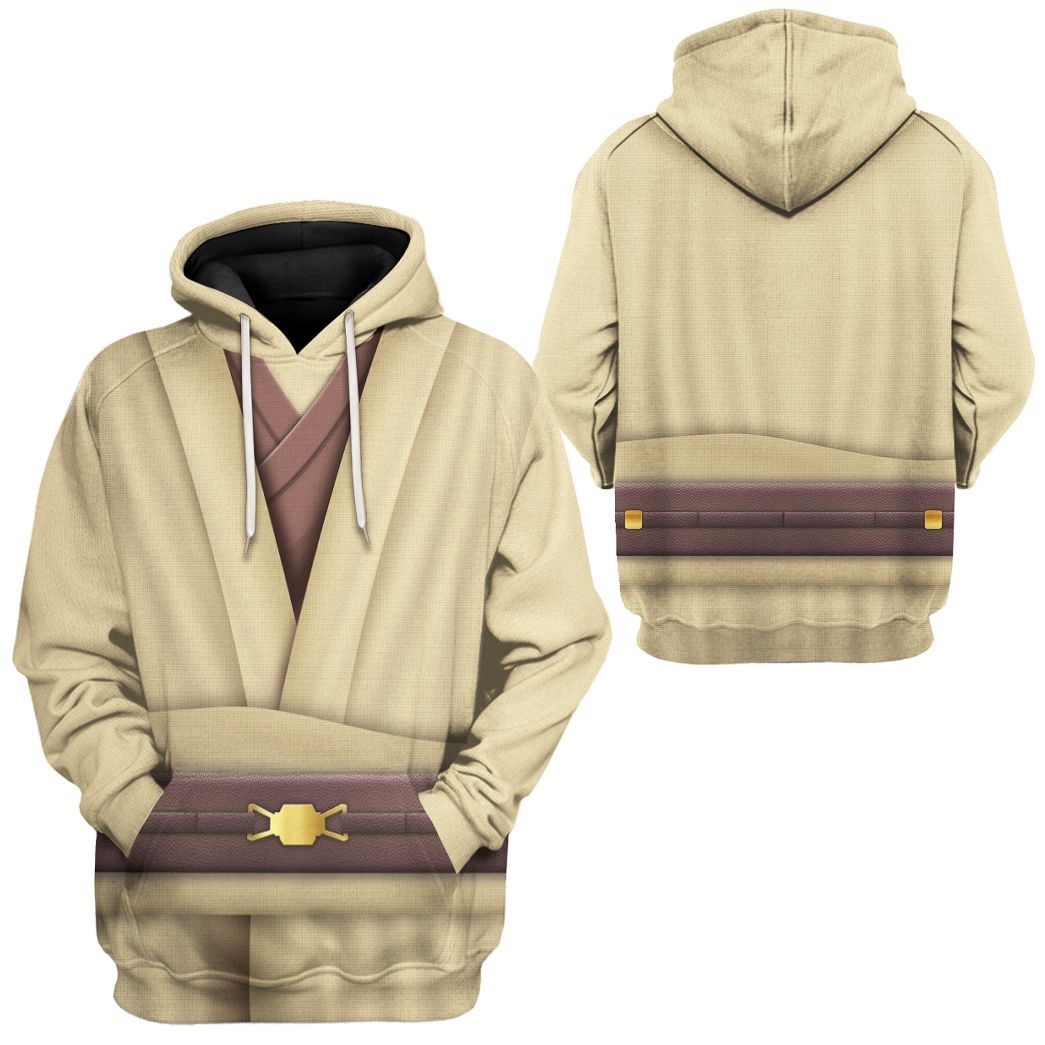 Gearhuman 3D Star Wars Obi Wan Kenobi Set Custom Tshirt Hoodie Apparel CK26113 3D Apparel 