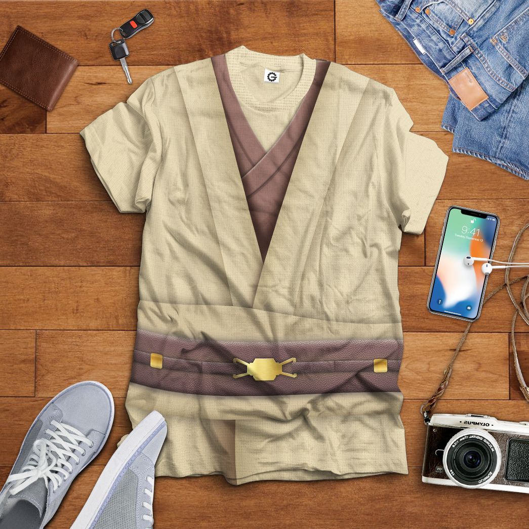 Gearhuman 3D Star Wars Obi Wan Kenobi Set Custom Tshirt Hoodie Apparel CK26113 3D Apparel 