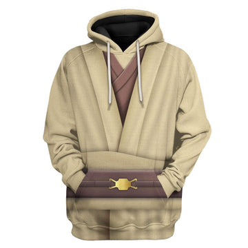 Gearhuman 3D Star Wars Obi Wan Kenobi Set Custom Tshirt Hoodie Apparel CK26113 3D Apparel Hoodie S 