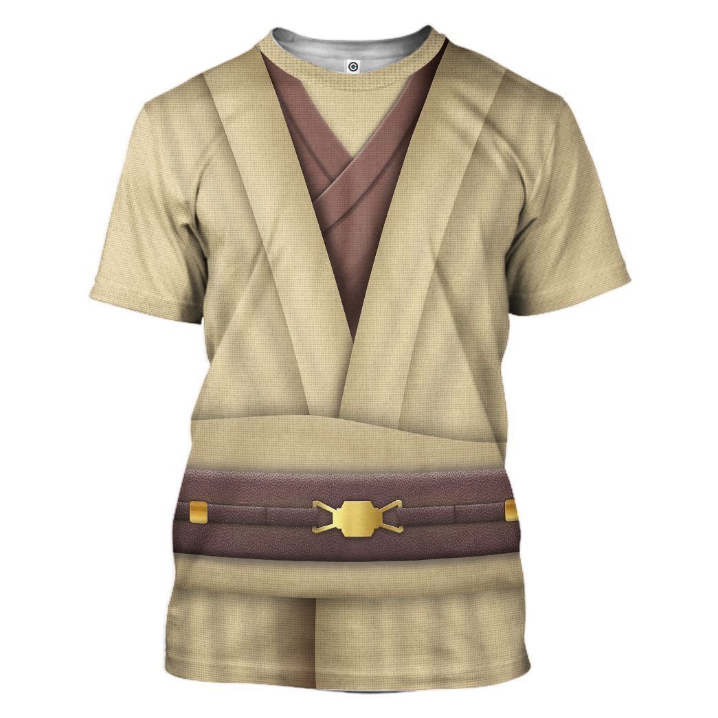 Gearhuman 3D Star Wars Obi Wan Kenobi Set Custom Tshirt Hoodie Apparel CK26113 3D Apparel T-Shirt S 