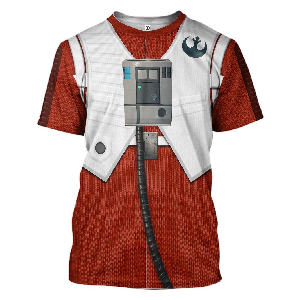 Gearhuman 3D Star Wars Poe Dameron Tshirt Hoodie Apparel CK26115 3D Apparel T-Shirt S 