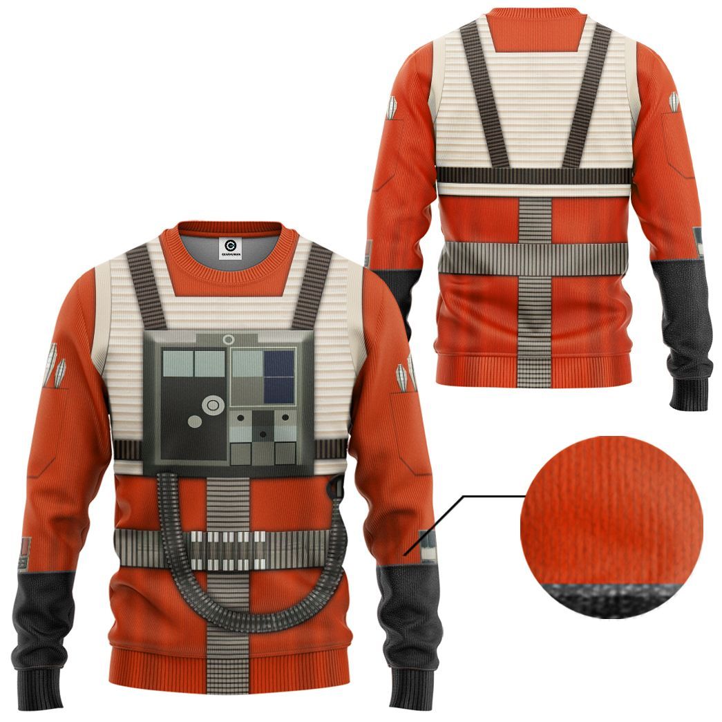 Gearhumans 3D Star Wars Rebel Pilot Tshirt Hoodie Apparel