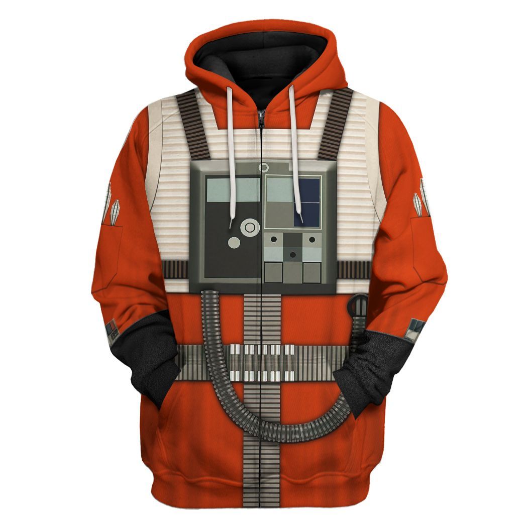 Gearhuman 3D Star Wars Rebel Pilot Tshirt Hoodie Apparel CB261113 3D Apparel Zip Hoodie S 