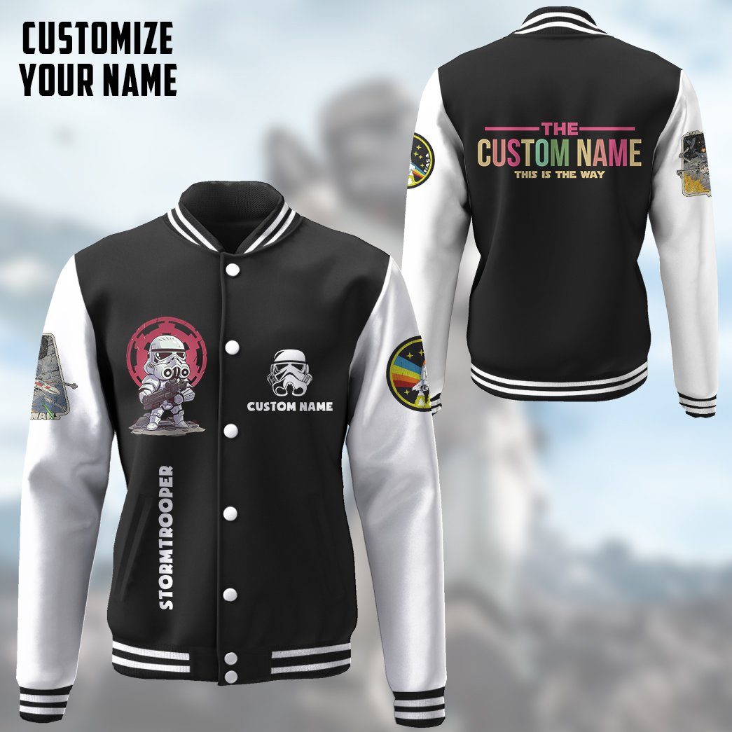 Gearhuman 3D Star Wars Stormtrooper Custom Name Baseball Jacket GK210116 Baseball Jacket 