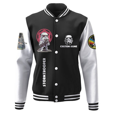 Gearhumans 3D Star Wars Stormtrooper Custom Name Baseball Jacket