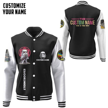 Gearhuman 3D Star Wars Stormtrooper Custom Name Baseball Jacket GK210116 Baseball Jacket Baseball Jacket XS 