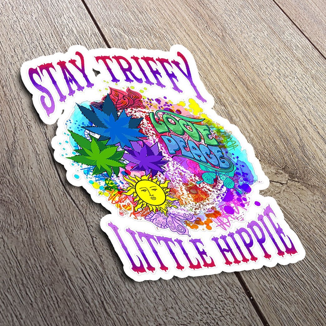 Gearhuman 3D Stay Strippy Little Hippie Sticker GV190210 Sticker
