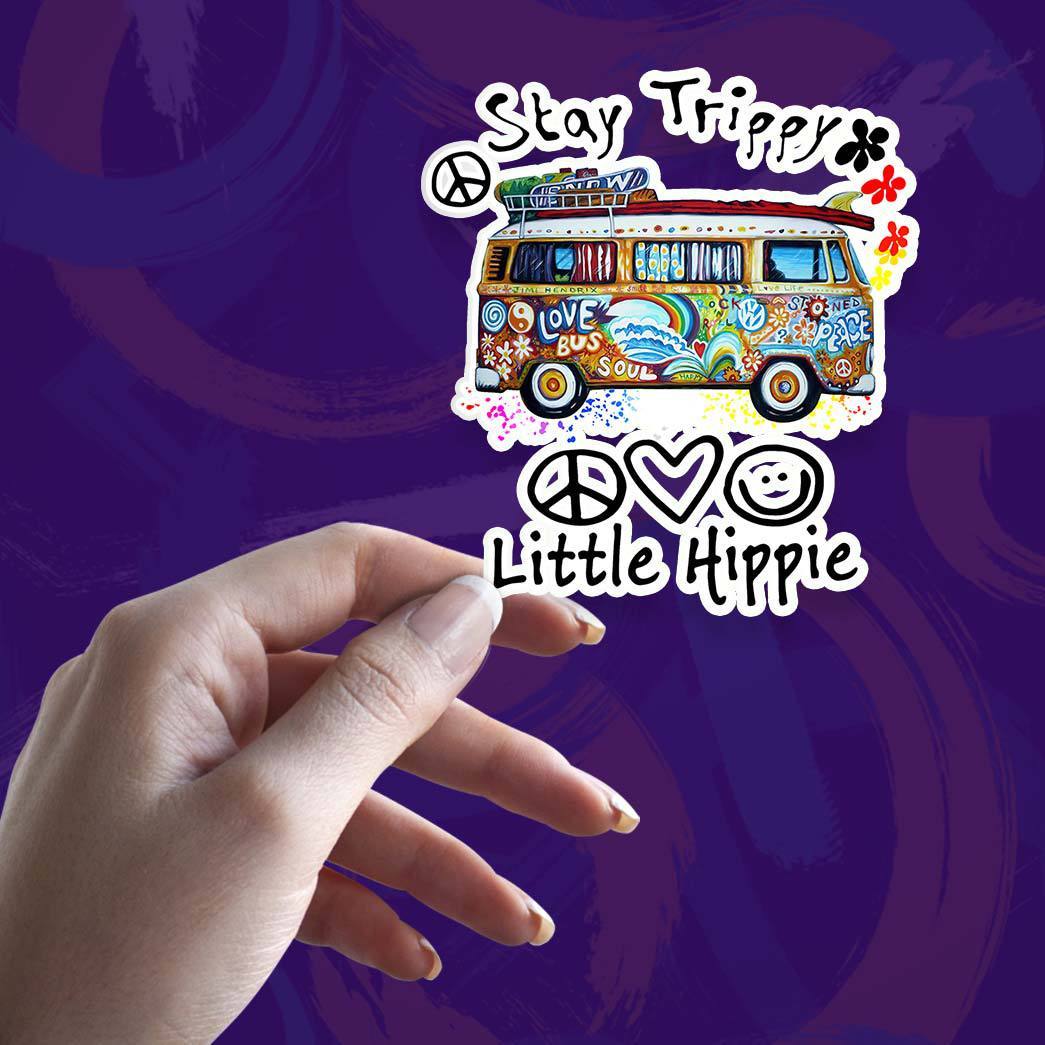 Gearhuman 3D Stay Trippy Little Hippie Bus Sticker GV190211 Sticker