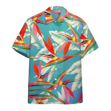 Gearhuman 3D Strelitzia Flower Hawaii Shirt ZC0306212 Hawai Shirt Short Sleeve Shirt S 