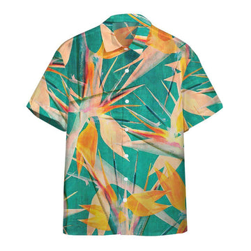 Gearhuman 3D Strelitzia Flower Hawaii Shirt ZC0306213 Hawai Shirt Short Sleeve Shirt S 