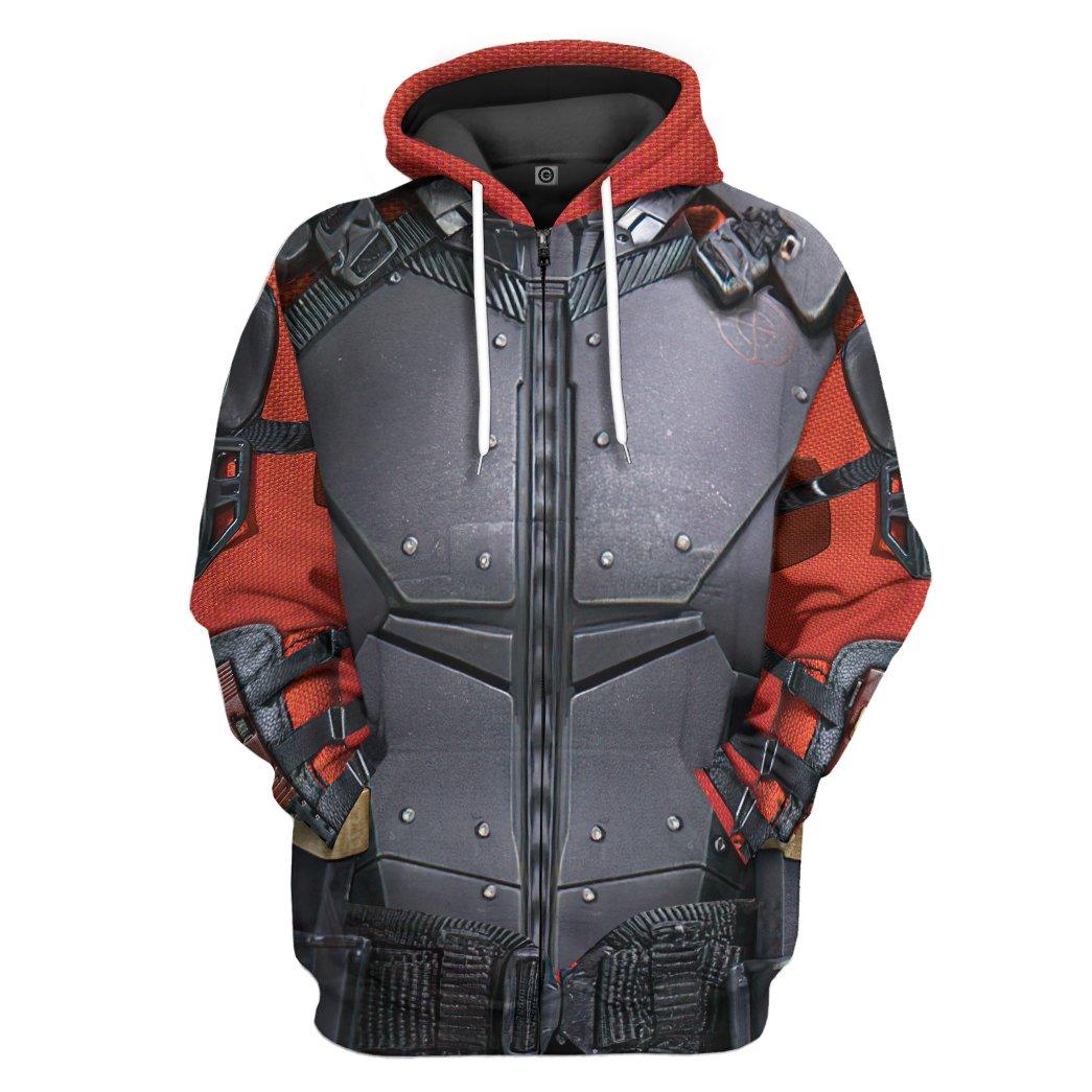 Gearhumans 3D Suicide Squad Deadshot Custom Hoodie Apparel