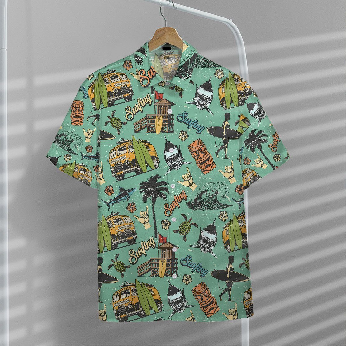 Gearhuman 3D Surfing Time Hawaii Shirt ZK3105219 Hawai Shirt 