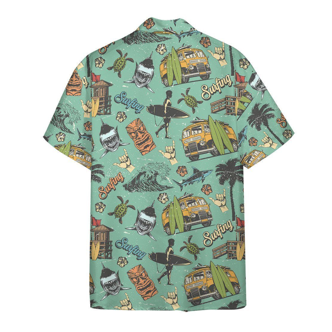 Gearhuman 3D Surfing Time Hawaii Shirt ZK3105219 Hawai Shirt 