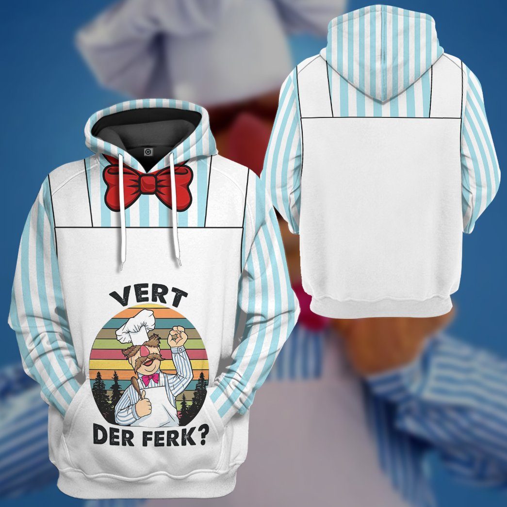 Gearhuman 3D Swedish Chef Custom Tshirt Hoodie Apparel GB010215 3D Apparel