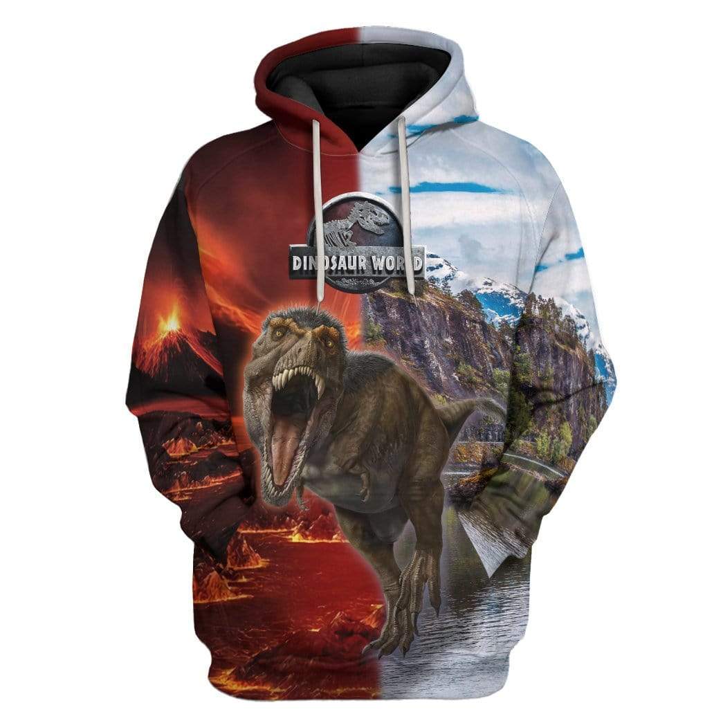 Gearhuman 3D T Rex Custom Hoodie Apparel GL04052 3D Custom Fleece Hoodies Hoodie S 