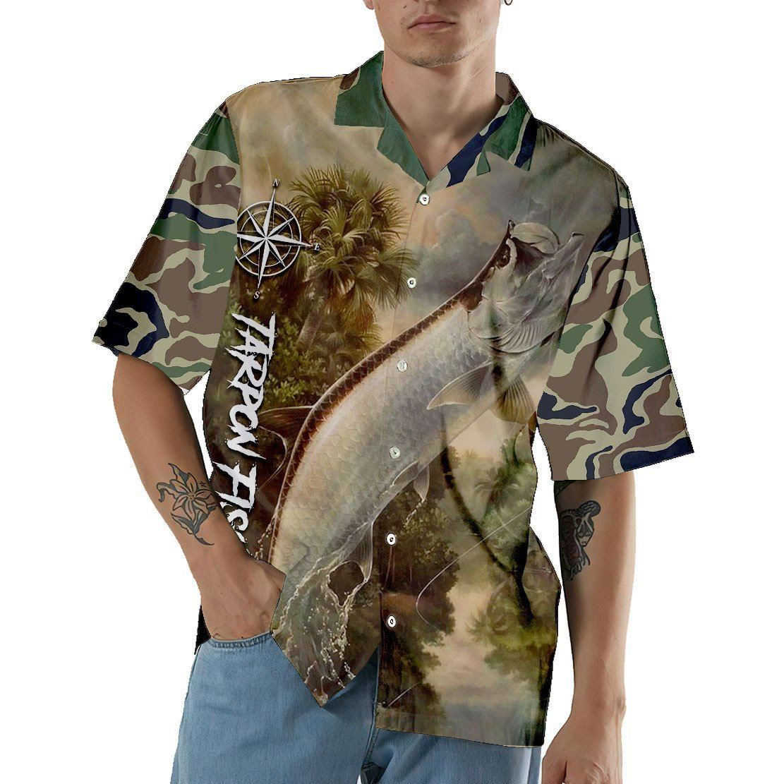 Gearhuman 3D Tarpon Fishing Hawaii Shirt ZK2604213 Hawai Shirt 