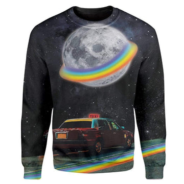 Gearhumans 3D Taxi To The Moon Custom T-Shirts Hoodies Apparel