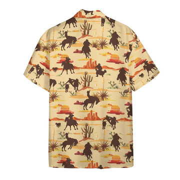 Gearhuman 3D Team Roping Desert Hawaii Shirt ZK2506218 Short Sleeve Shirt 