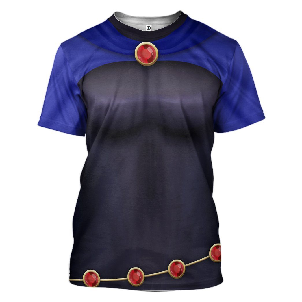 Gearhuman 3D Teen Titan Raven Cosplay Custom Tshirt Hoodie Apparel GK05012 3D Apparel T-Shirt S 