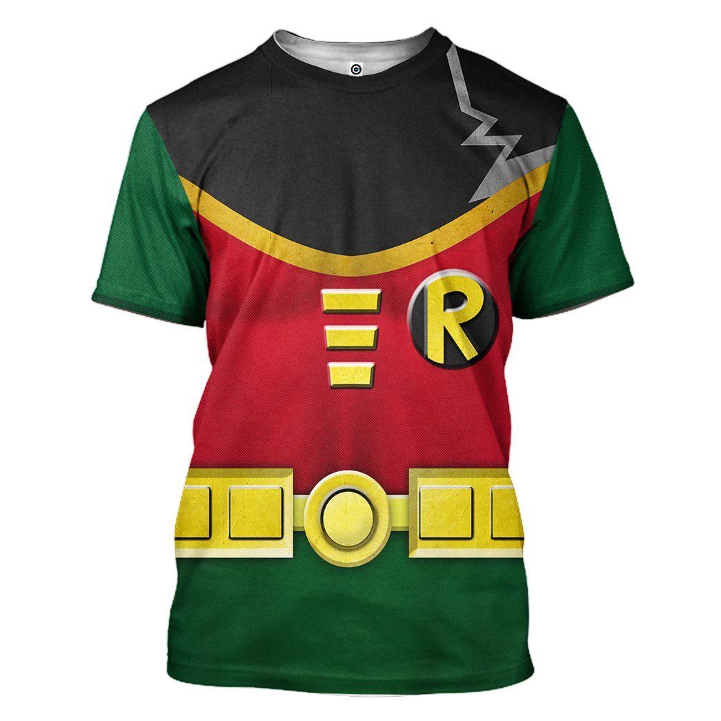 Gearhuman 3D Teen Titan Robin Cosplay Custom Tshirt Hoodie Apparel GK05011 3D Apparel T-Shirt S 