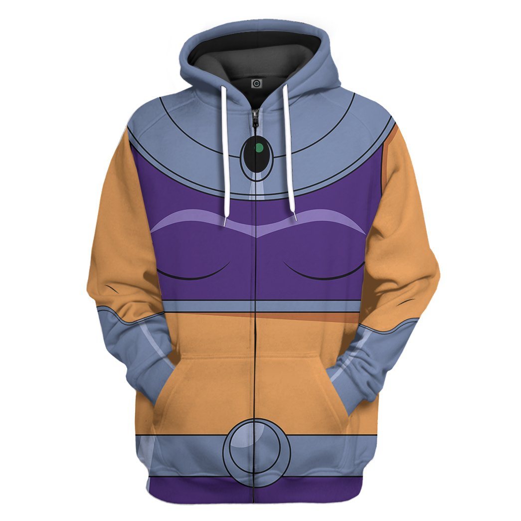 Gearhuman 3D Teen Titan Starfire Cosplay Custom Tshirt Hoodie Apparel GK05013 3D Apparel Zip Hoodie S 