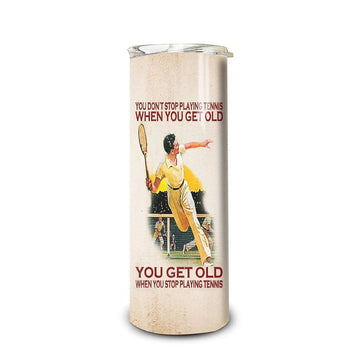 Gearhumans 3D Tennis Player Knowledge Custom Tumbler